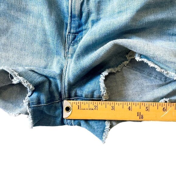 FRAME Le Cutoff Braid Waist Denim Shorts size 26 - Picture 12 of 16